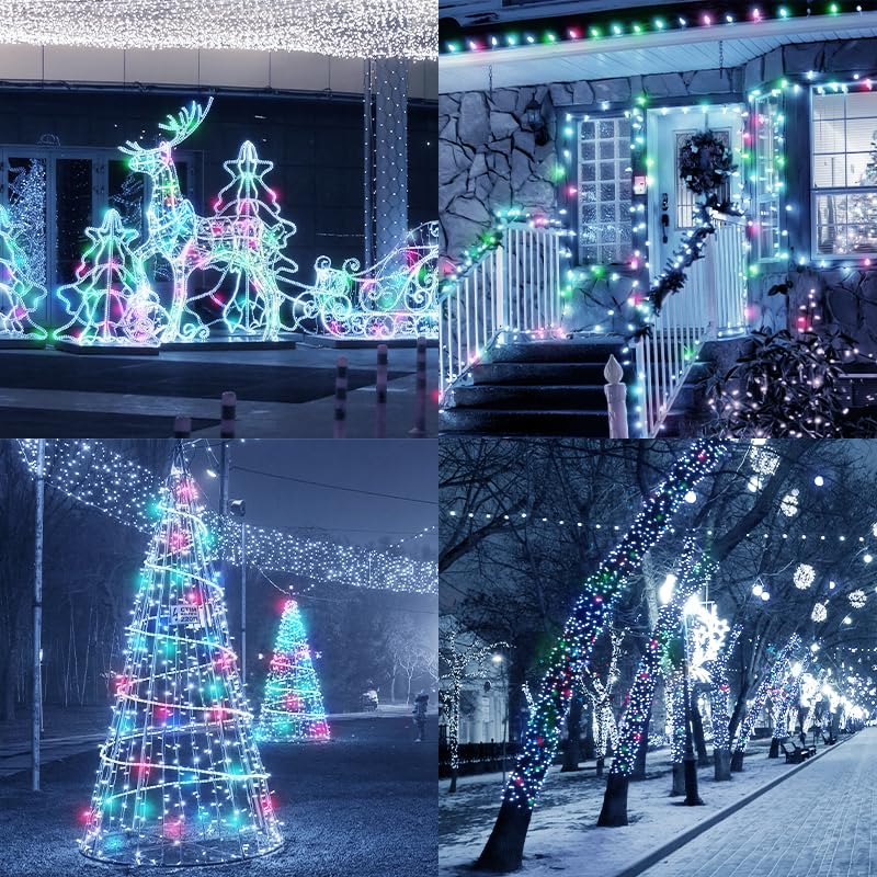 Outdoor Basic LED Rope Lights, Waterproof, 100Ft, Colorful, Flexible, 8 Modes, Connectable for Indoor/Outdoor Use